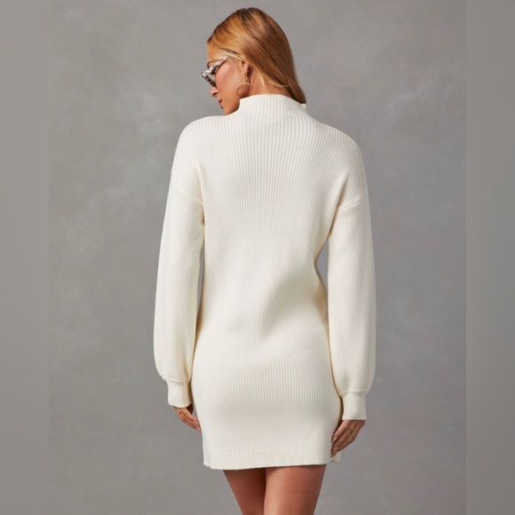 VICI Dolls Anastasia Mock Neck Knit Cream Sweater Dress Medium Last one!! - Picture 2 of 5